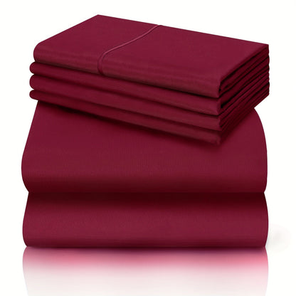 California King Sheet Set 6-Piece Breathable Cooling Bed Sheets Ultra-Soft Hotel Luxury Microfiber 18 Inch Deep Pocket Wrinkle Fade Resistant Flat Sheet Fitted Sheet 4 Pillowcases Multiple Colors