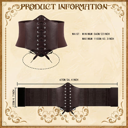 Renaissance Costume Waist Belt Set with Corset, Pouches and Four Exact Checkout Configurations