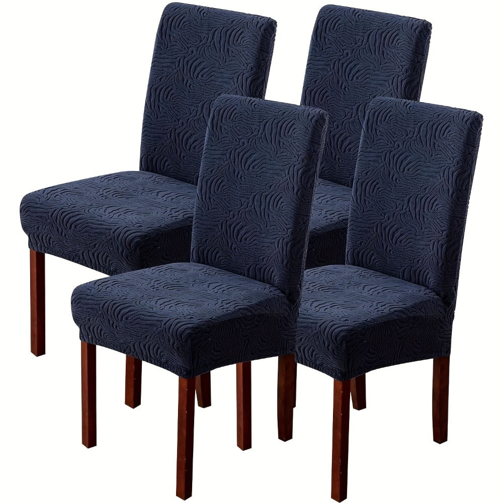 Chair Cover Set of 4 or 6 Stretch Jacquard Dining Slipcovers in Eight Available Color Choices