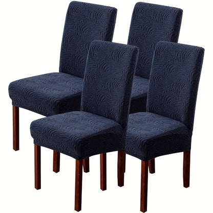Chair Cover Set of 4 or 6 Stretch Jacquard Dining Slipcovers in Eight Available Color Choices