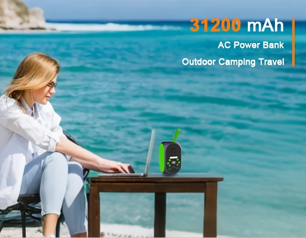 Solar Generator 120W LiFePO4 Battery 99.84Wh Portable Power Station with 30W Foldable Solar Panel AC DC USB Type-C for Camping Hiking Emergency CPAP Laptop