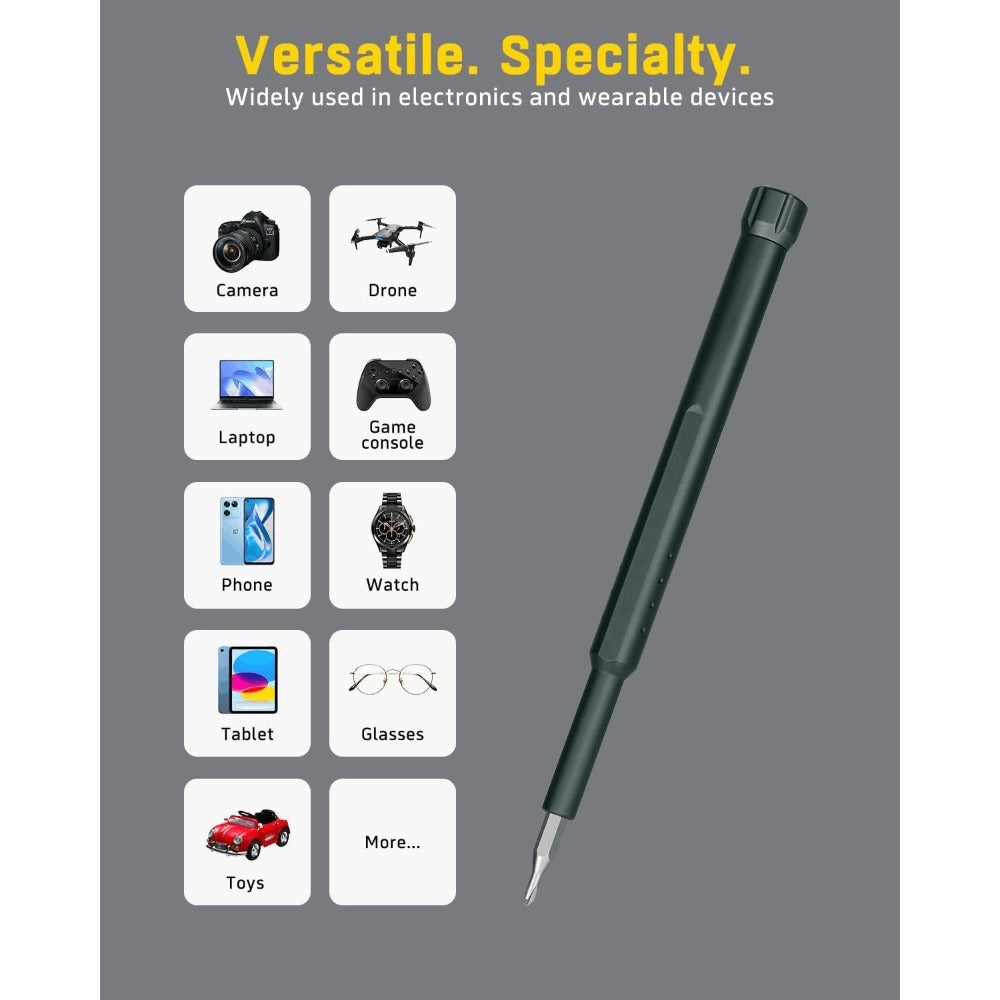 46-in-1 Precision Screwdriver Set with Magnetic Driver, Phillips, Slotted, Torx, Hex and Y-Type Bits