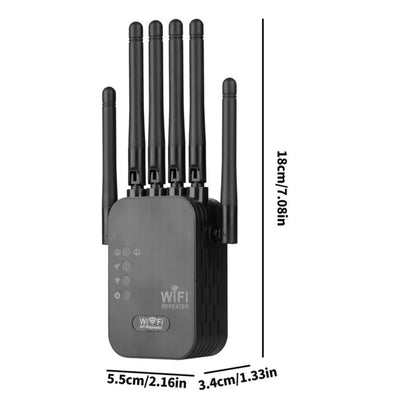 Wall-Piercing WiFi 6 Extender with 6 Antennas, Portable Wide Coverage Repeater, Stable Connection for Home Office Coffee Shop Co-Working Space, All Smart Routers Compatible, Multiple Editions