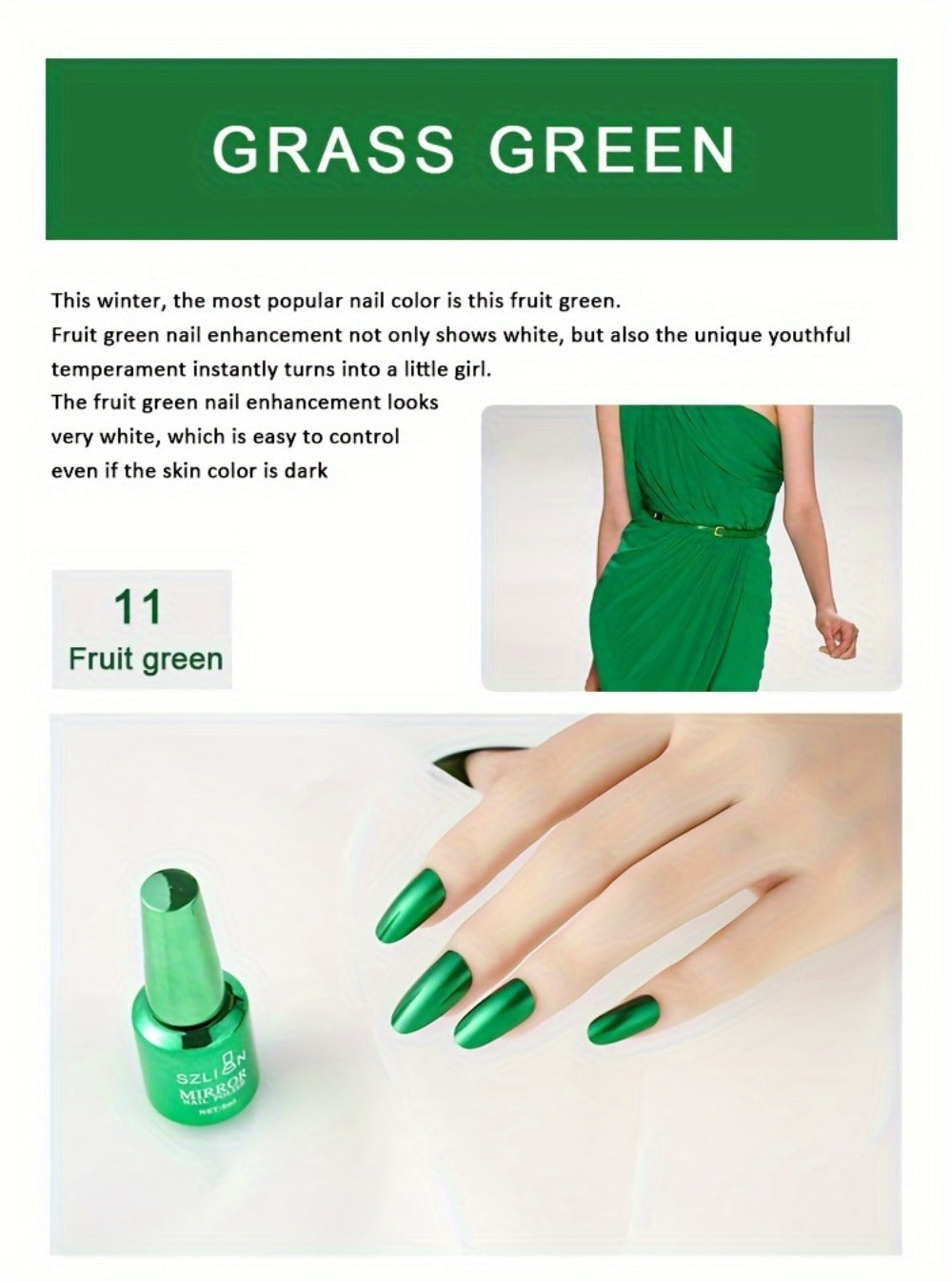 Gel Nail Polish Liner Set with 12 Mirror Chrome Colors and Built-In Thin Art Brushes for Detailed Nail Art