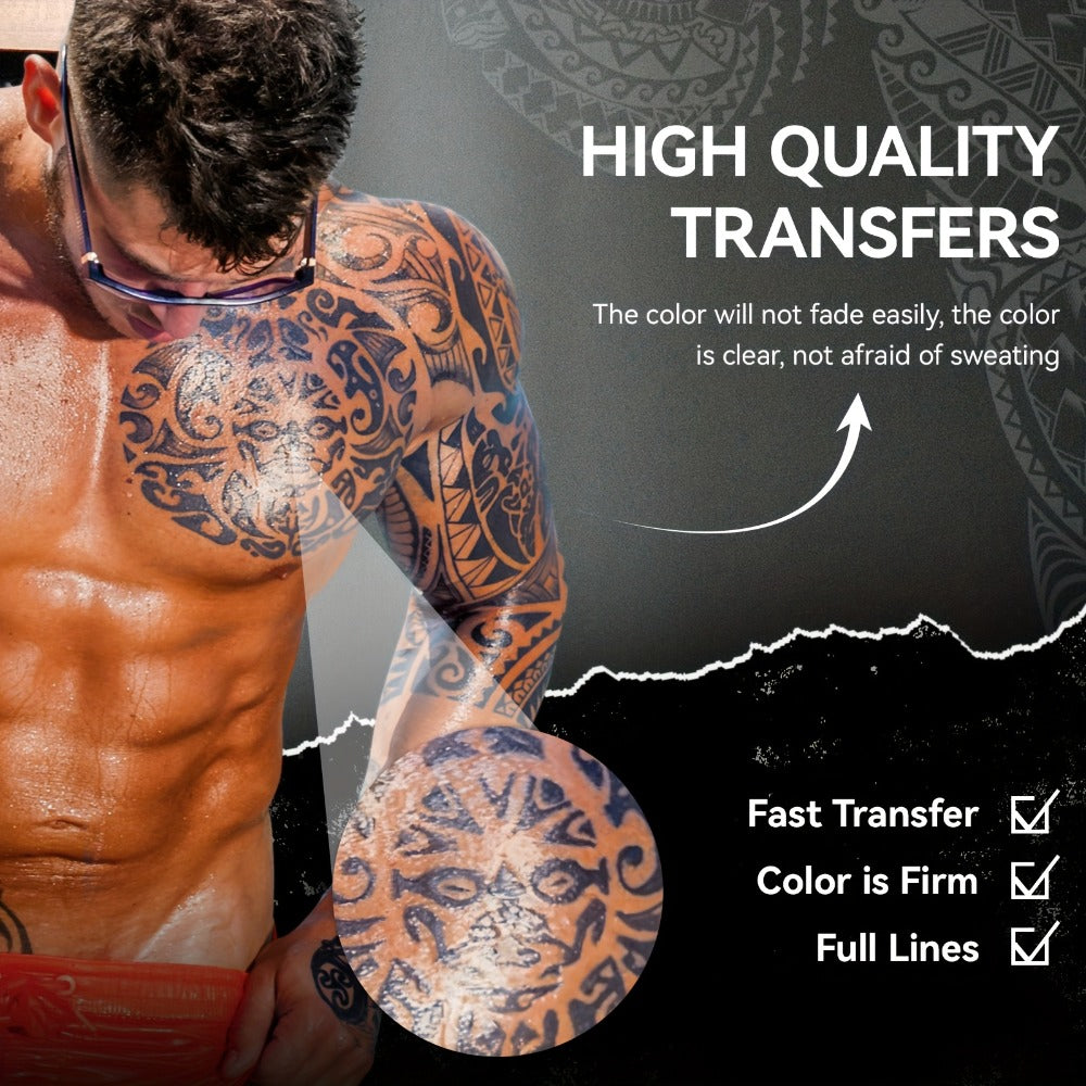 Forty-Sheet A4 Tattoo Transfer Paper Pack with Four-Layer Pictured Construction for Stencil Preparation