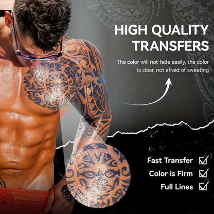 Forty-Sheet A4 Tattoo Transfer Paper Pack with Four-Layer Pictured Construction for Stencil Preparation