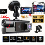 Dashcam with three lenses + 32G + WIFI