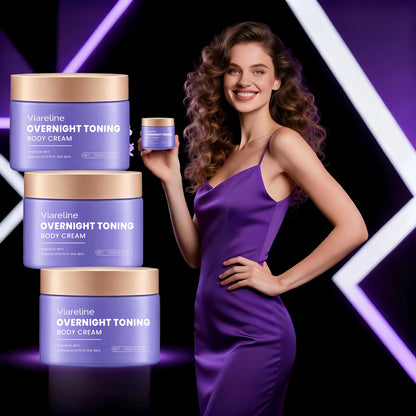 Body Cream Viareline 100g Purple Screw-Top Jar with Retail Carton for External Overnight Body Application