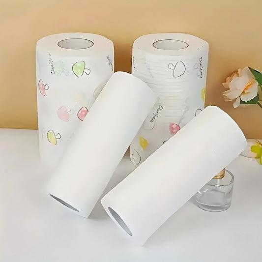 Reusable Kitchen Paper Towels 800 Times Use Washable Non-Stick Oil Degreasing Cleaning Cloth Wet Dry Dual-Use Lazy Rag for Home Kitchen Household