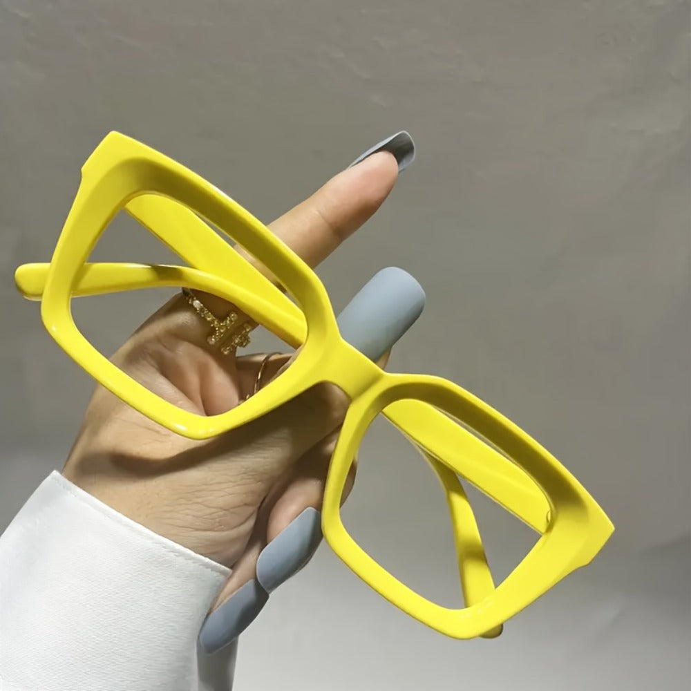 5pcs Candy Color Square Anti-Blue Light Glasses – Unisex Party Eyewear for Women & Men