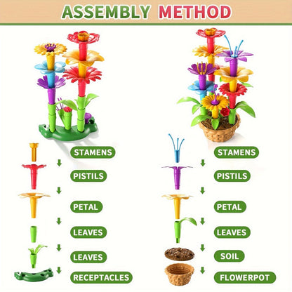 Flower Garden Building Toys for Kids 235 Pieces with the Listed Color, Size or Set Options for Everyday Use