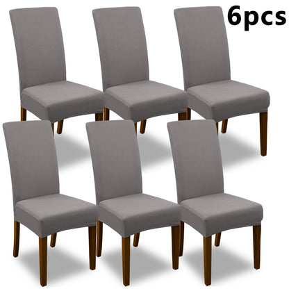 Chair Cover Set of 4 or 6 Stretch Jacquard Dining Slipcovers in Nine Available Color Choices