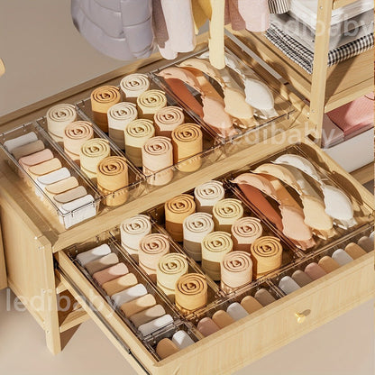 Drawer Storage Organizer Set 25-Piece Transparent PET Boxes for Vanity, Desk and Dresser Use