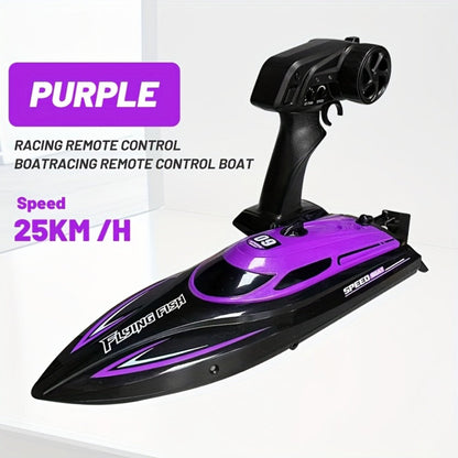 Remote Control Speedboat 25KM/H with Auto Flip Reset Night Light & Low with the Listed Color, Size or Set Options for Everyday Use
