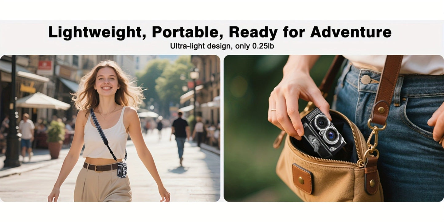 Digital Camera CHUZHAO Retro TLR-Style Model with 12MP Capture Marking, 1080P Video, Autofocus and Dual Filters