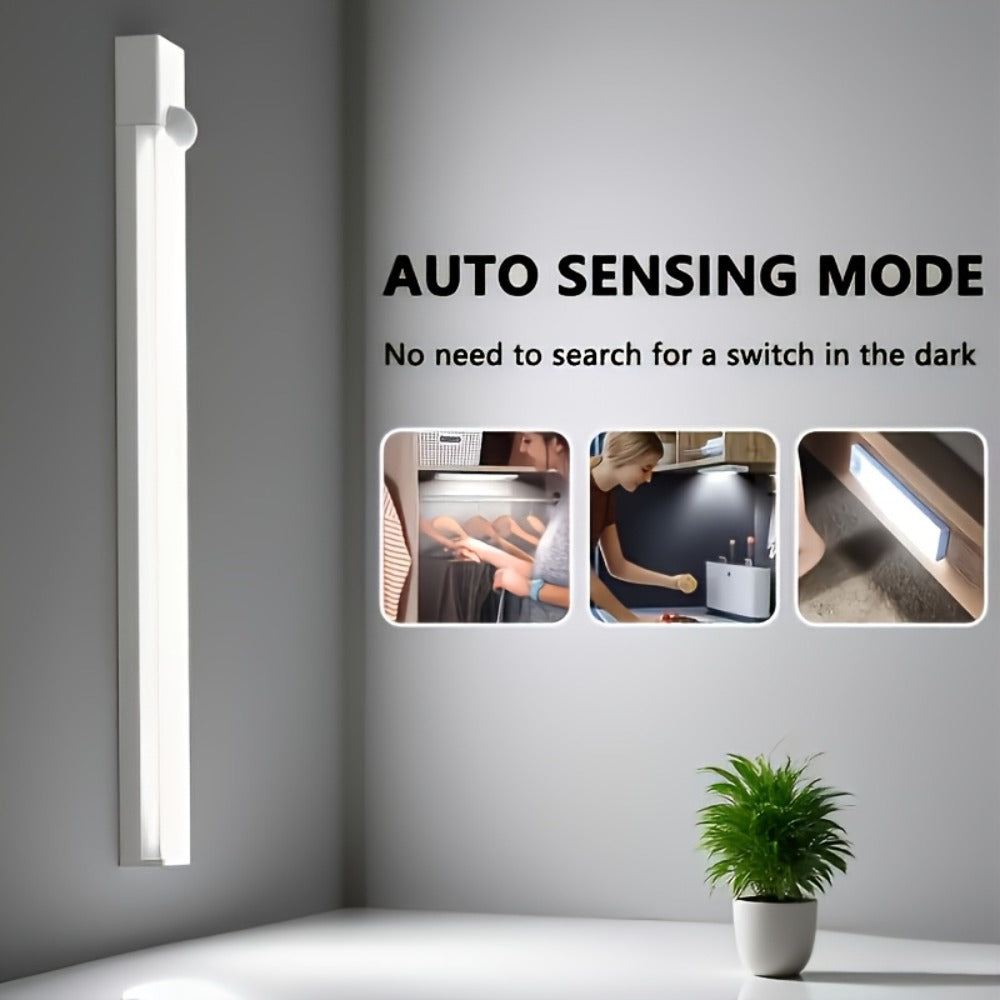 Night Light Motion Sensor LED Bar with USB Rechargeable 400mAh Battery, Three Brightness Levels and Six Size-Pack Options