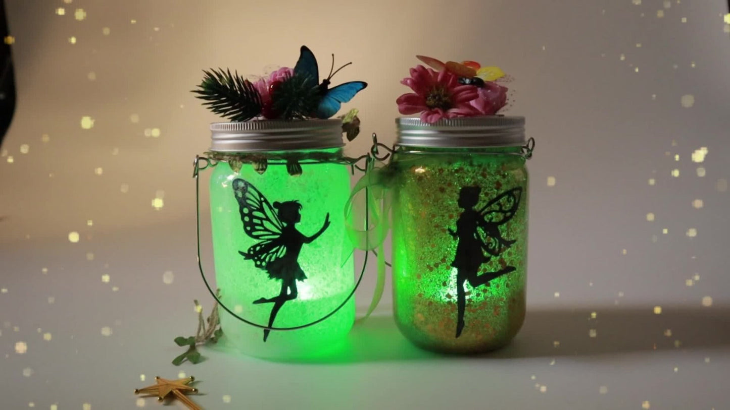 Fairy Lantern DIY Craft Kit for Girls Ages 6+ – Color Changing LED Mason Jar Night Light with Remote Control, Arts & Crafts Activity Set, Birthday Christmas Holiday Gift for Kids