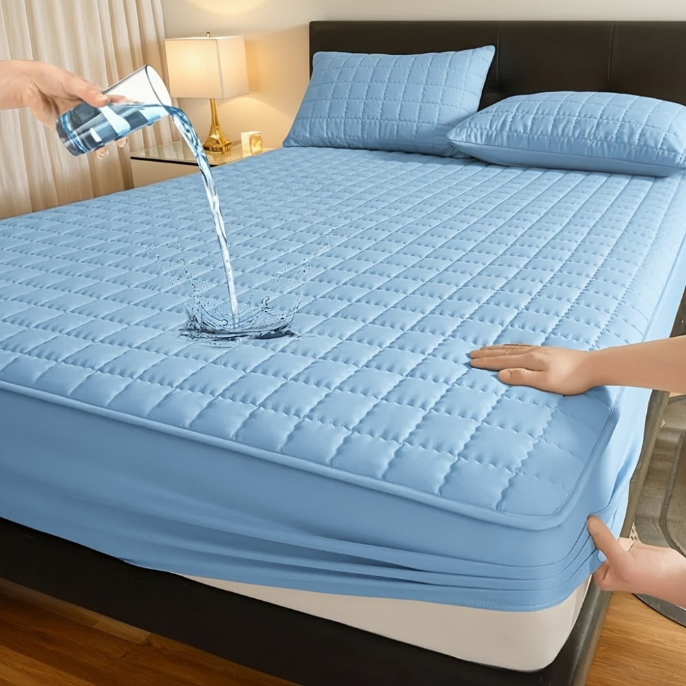 Fitted Mattress Protector with Deep Pocket in Twin, Full, Queen and King Sizes and Multiple Colors