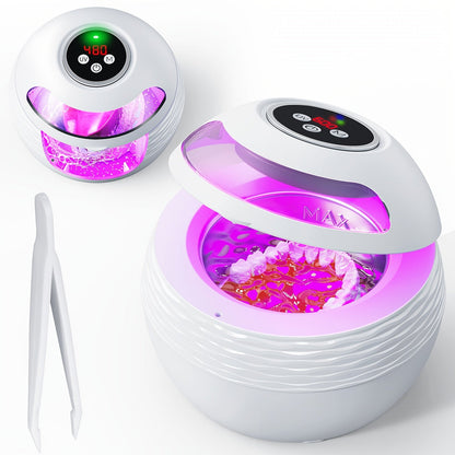 45 kHz Round Ultrasonic Cleaner with Four Timer Modes and Three Color Options for Small Items