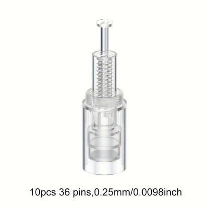 Microneedling Cartridges 10pcs Replacement Needle Tips for Derma Pen — 12 Pin 36 Pin R-Nano 0.25mm Screw-Lock, Compatible with L1 L3 L6 L8 S8 Microneedle Pen, Sterile Single-Use
