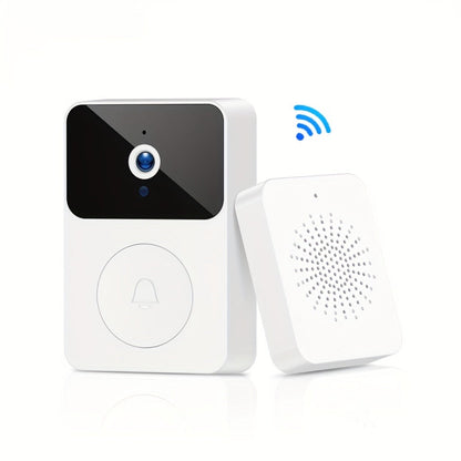 Voice Change Doorbell Camera Wireless HD 960P – Night Vision, Two-Way Audio, Motion Alert Push Notification, 2.4GHz WiFi, Rechargeable Battery, Remote Mobile View, Single or 2-Pack, Black White