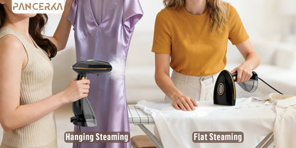 Handheld Garment Steamer 1500W Portable Fabric Steamer Quick Heat Continuous Steam for Removing Wrinkles Creases from Clothes Curtains Upholstery Travel Home Use