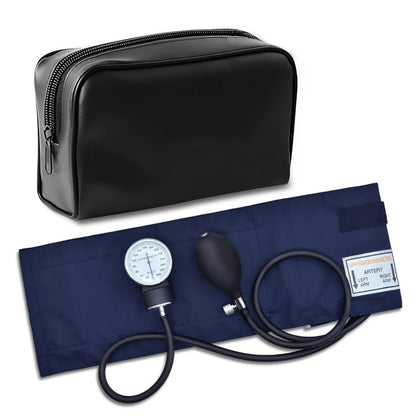 Blood Pressure Monitor Manual Aneroid Set with Upper-Arm Cuff, Stethoscope, Inflation Bulb and Portable Case