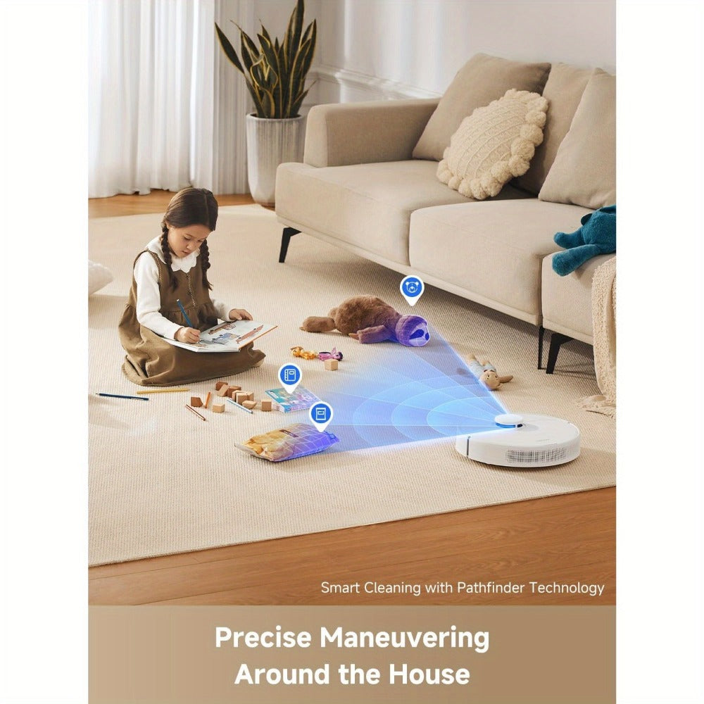 Dreame D10 Plus Gen 2 Self-Emptying Robot Vacuum & Mop Refurbished – 6000Pa Suction | 90-Day Base | LiDAR Navigation | Obstacle Avoidance | Wi-Fi App & Voice Control | Smart Floor Cleaner for Home