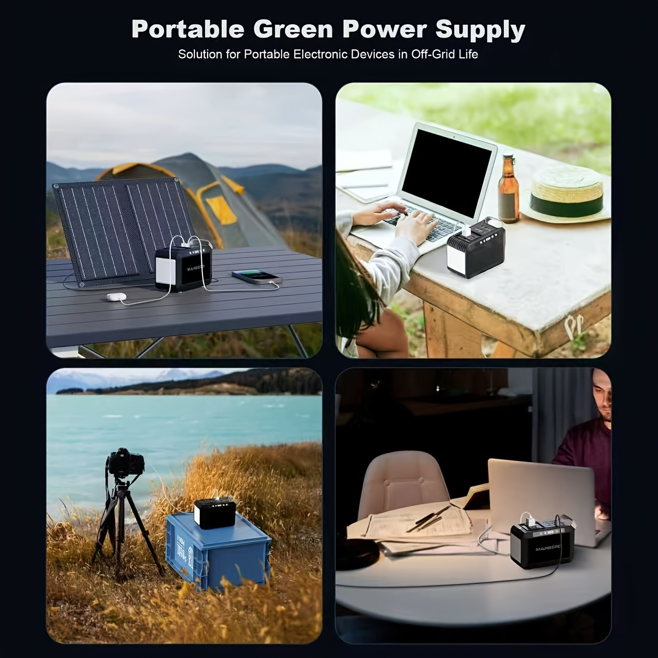 Portable Power Station 88/148/172Wh with AC Outlet 110V, Solar Generator for Camping, USB3.0 QC Fast Charge, Backup Battery for Home Emergency, RV & Travel