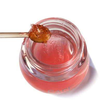 Lip Gloss Set by CACE with 6 Round Glossom Honey Lip Color Pots, Red Tones and Individual Applicators