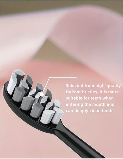 Electric Toothbrush with IPX8 Rating, Five Brush Heads, Metal Handle, USB Charging and Two-Minute Timer