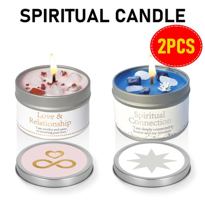 3oz Decorative Tin Candle or Two-Piece Crystal and Guidance Card Set with Multiple Label Pairings