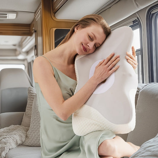 Memory Foam Cervical Pillow Ergonomic Contour Neck Support Orthopedic Bed Pillow for Side Back Stomach Sleepers with Cooling Pillowcase Queen King
