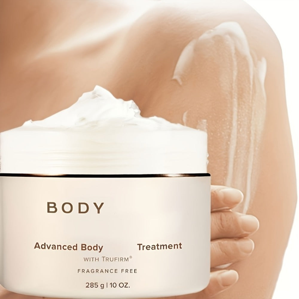 Body Cream TRUFIRM 285g Screw-Top Jar with White Cream Texture for External Shoulder Arm and Body Application
