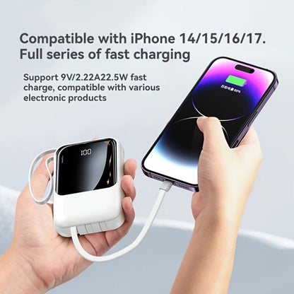21000mAh Mini Power Bank 22.5W Fast Charging Ultra-Thin LED Display Compact External Battery Pack for iPhone Android Samsung – Slim Portable Charger Holiday Gift