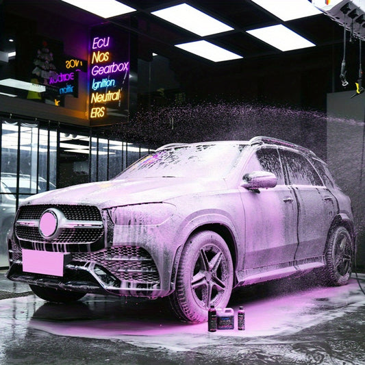 Pink Foam Pre-Wash Car Shampoo – Floral Scent Snow Foam Prewash Solution, Safe for Coatings & Paint | Foam Cannon, Bucket & Pressure Washer | 300ml / 500ml / 1L
