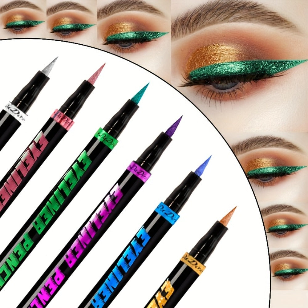 Eyeliner Pencil Set Waterproof 6 Colors Smudg1e Proof Long Lasting Colored Eye Liner for Women Pigmented Gel Eyeliner Pencils Makeup Kit Holiday Gift