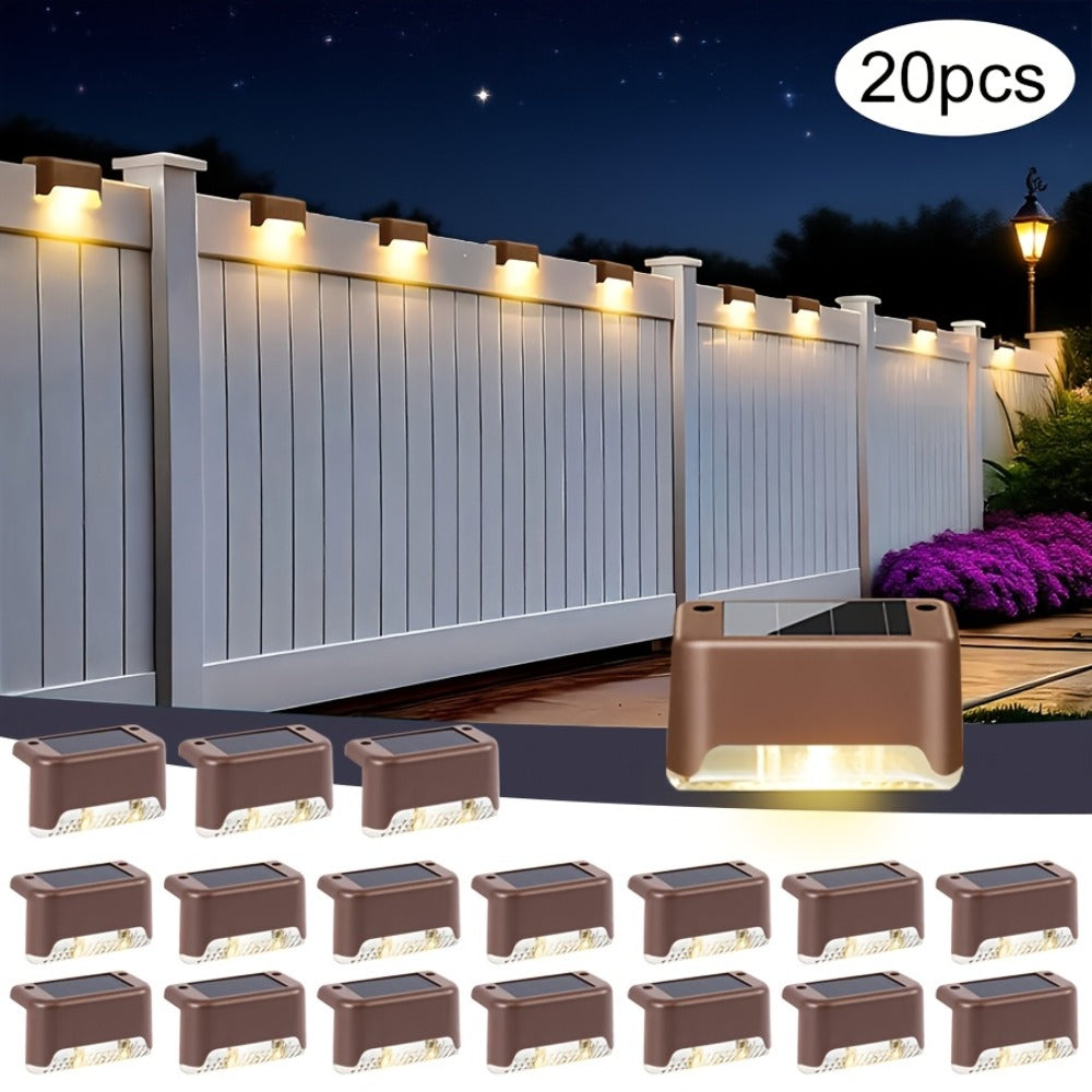 Solar Deck Lights Outdoor 20/30 Pack White LED Step Lights for Stairs Fence Patio Garden Pathway for Garden, Pathway and Patio Lighting