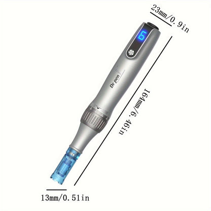 Dr.Pen M8S Microneedling Pen Professional Skin Care Kit - Electric Derma Pen with 20pcs 0.25mm Round Nano Cartridges, Collagen Induction Therapy Beauty Tool for Face & Body