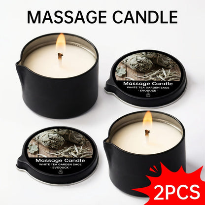 Black-Tin Massage Candle with Scent and Pack-Count Options for Spa, Pedicure and Body-Oil Use
