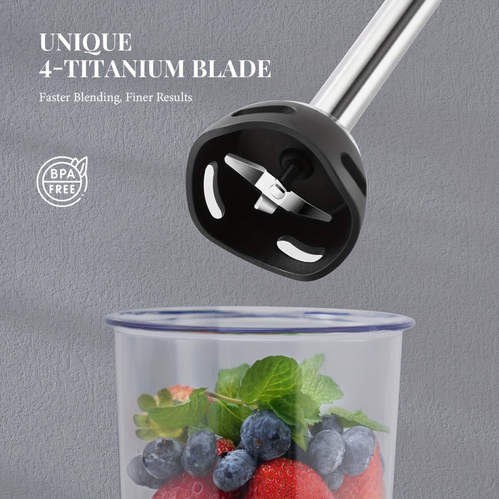 Display-Control Immersion Blender Set with 20 Speeds, Turbo Mode and Six- or Seven-Piece Options