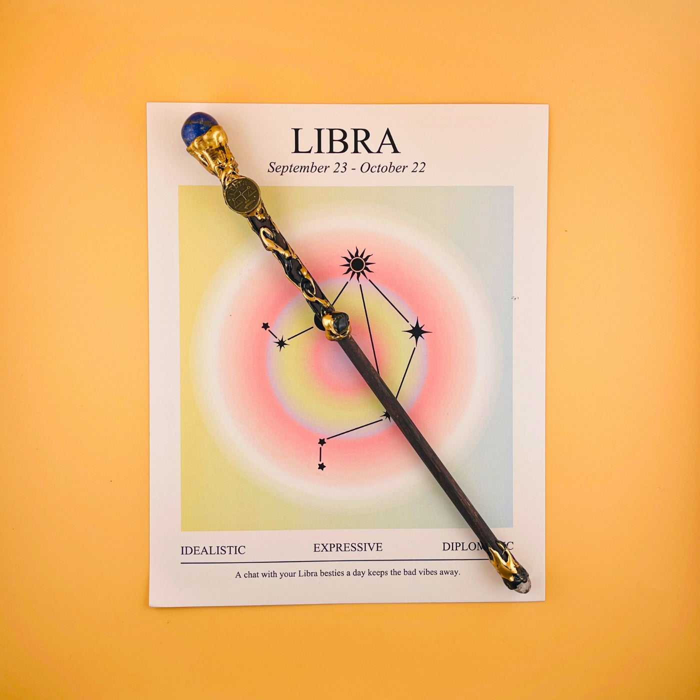 Costume Accessories Zodiac Crystal Wand with Gift Box and Twelve Astrological Sign Options for Dress-Up