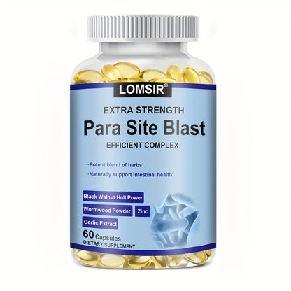 Colon Cleanse Supplement with Black Walnut Hull & Wormwood Powder for Gut Detox Parasite Cleanse Intestinal Health & Digestive Support — Natural Herbal Formula 60 Softgels 30-Day Supply Women & Men