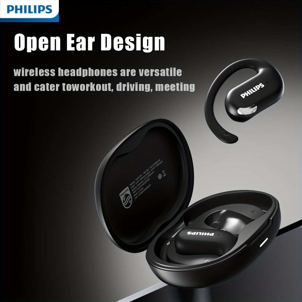 Philips TAT2739 Open-Ear Wireless Headphones AI Call Noise Reduction 360 Spatial Sound Hi-Fi Type-C Charging 30H Battery Ergonomic Design White Black Blue