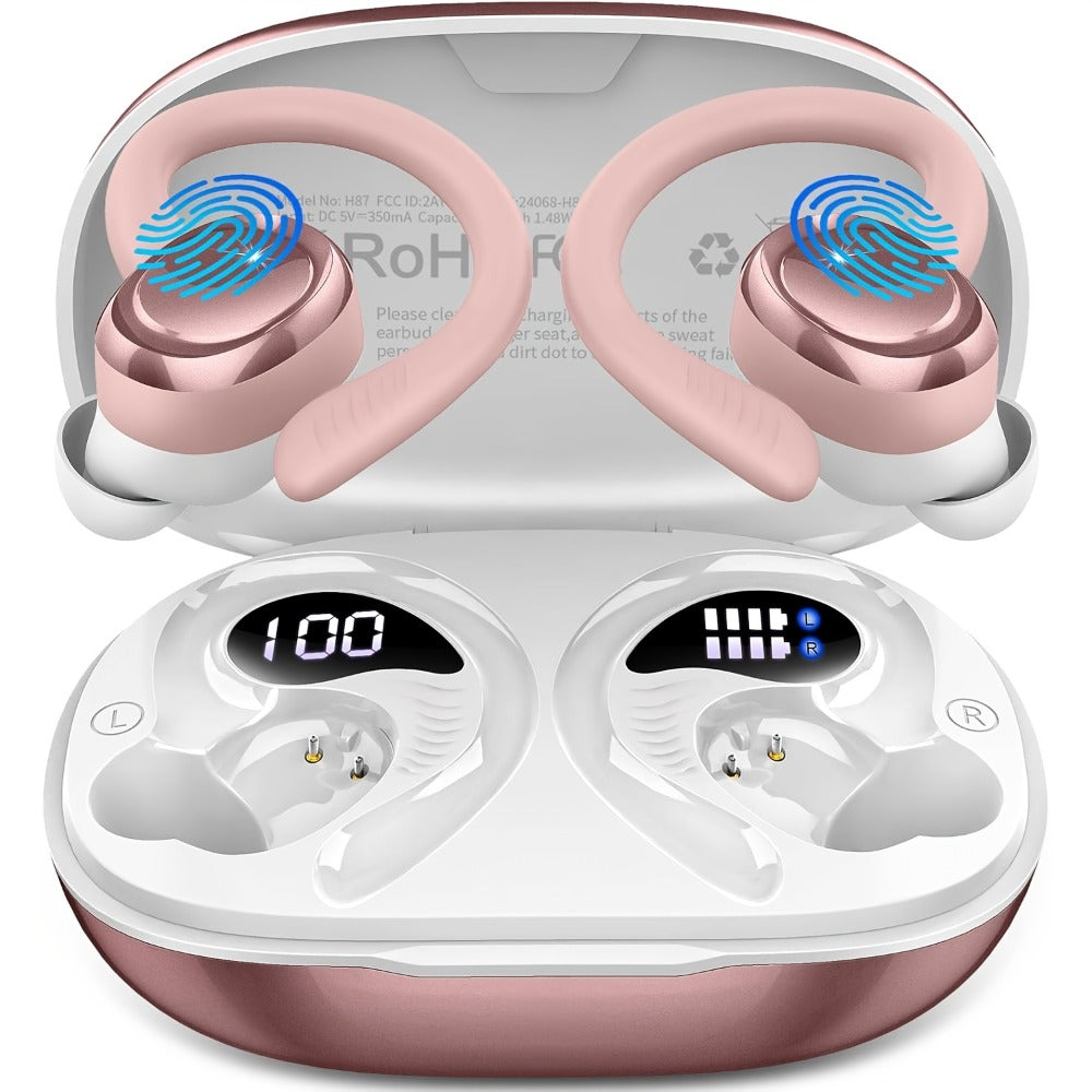 48H Wireless Sport Earbuds Q38 Bluetooth 5.3 with 14.2mm Driver Stereo Sound for an Everyday Personal Care Routine