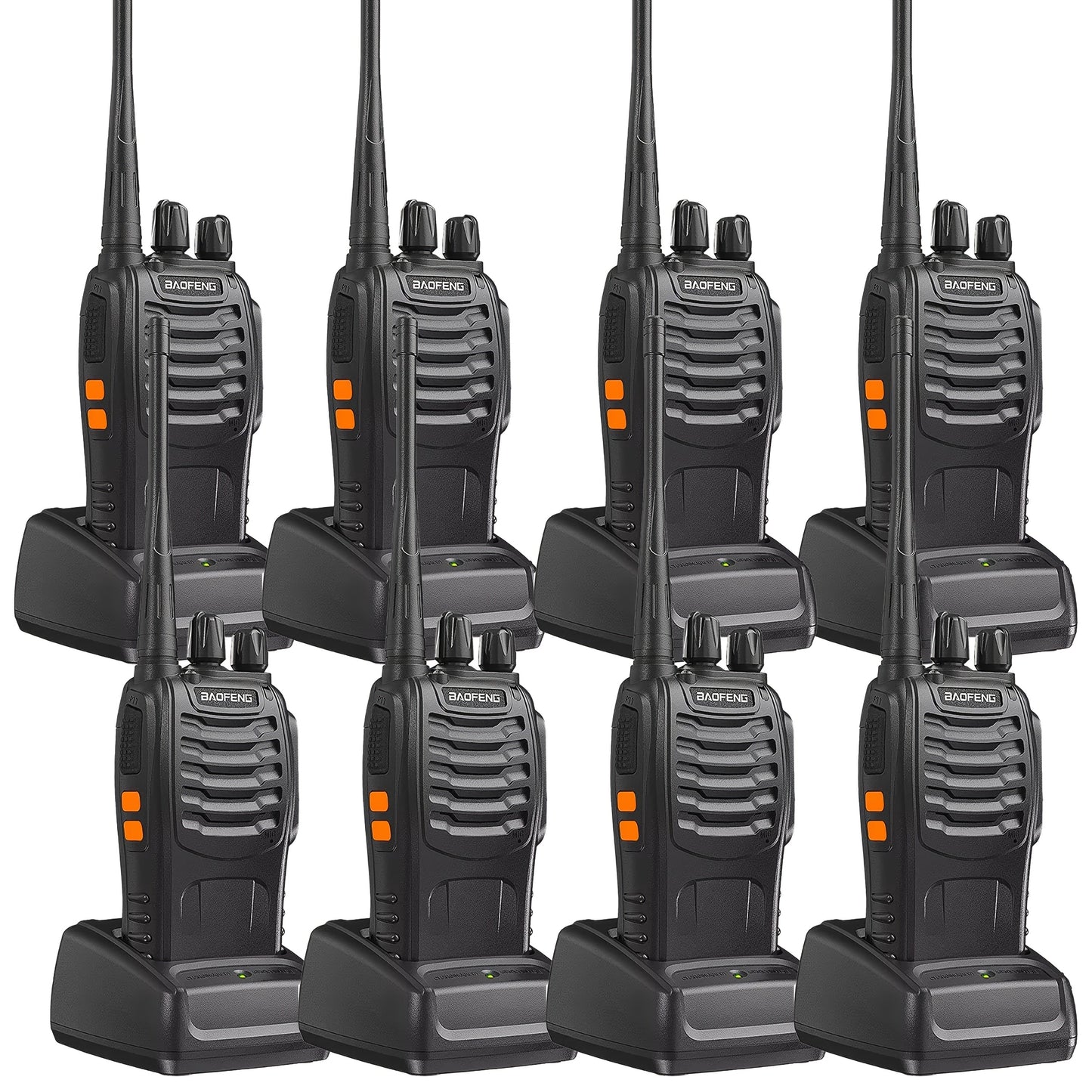 Baofeng UHF Walkie Talkies 16CH 5W – 2/4/6/8/10/12 Pack Two-Way Radios, USB Rechargeable 1500mAh Battery, LCD Display, Hi-Fi Sound, for Outdoor Sports, Hiking, Camping & Emergency Communication