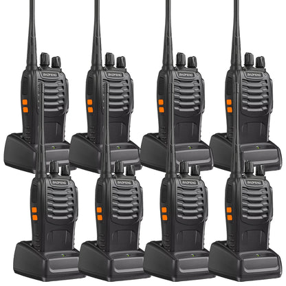 Baofeng UHF Walkie Talkies 16CH 5W – 2/4/6/8/10/12 Pack Two-Way Radios, USB Rechargeable 1500mAh Battery, LCD Display, Hi-Fi Sound, for Outdoor Sports, Hiking, Camping & Emergency Communication