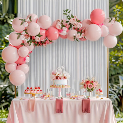 Forty-Four-Inch Adjustable Black Metal Tabletop Arch Stand with Clamps for Party Centerpieces