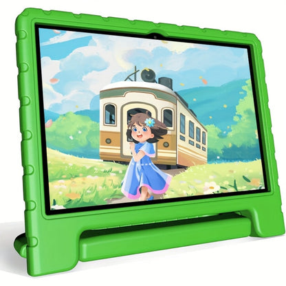 Kids Tablet 10.1 Inch Android 14 8GB RAM 64GB Storage 6000mAh Battery WiFi Dual Camera 1280x800 Parental Controls Google Kids Space Drop Protection Educational Blue Pink Purple Green