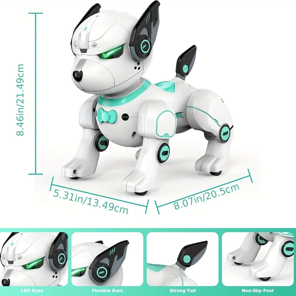 Robot Dog Toy for Kids Upgraded Intelligent Electronic Pet – AI Dialog Interaction Stunt Performance Programmable Behavior Interactive Companion STEM Birthday Halloween Christmas Gift Boys Girls